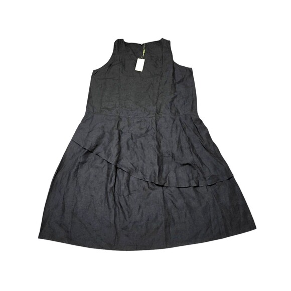 VIVID Dresses & Skirts - NWT VIVID Black Linen Maxi Dress Sleeveless Long Double Skirt Plus 3x Lagenlook